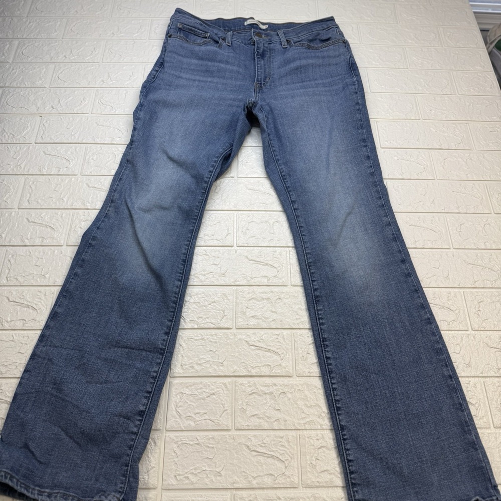 Levis Womens Stay Put Classic Bootcut Mid Rise Jeans Blue Size 10 Vintage Style